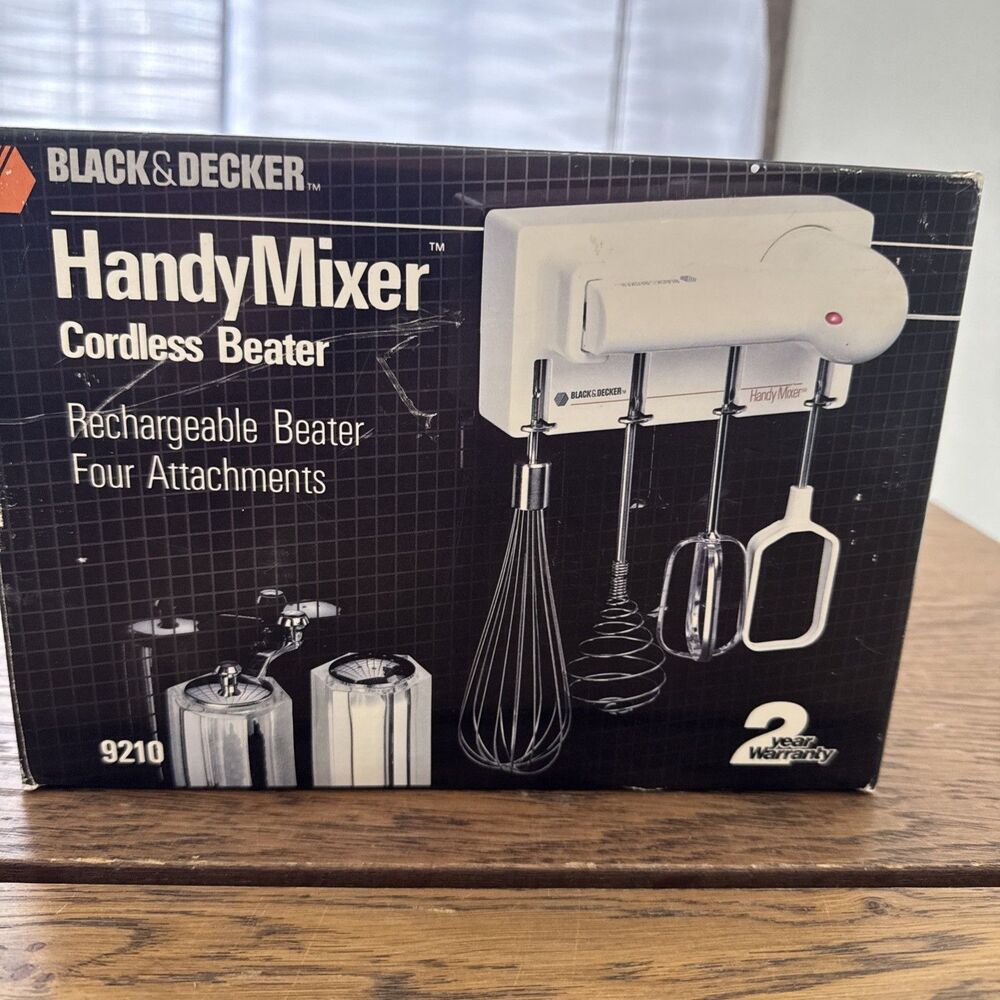 Black & Decker Handy Mixer Cordless Beater compact Wall Mount  New Open Box